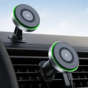 For MagSafe Cases - 15W Magnetic Wireless Car Charger Phone Holder Mount, Air Vent Dashboard Universal Car Wireless Charger Mount for iPhone 15/14/13/12 Series