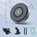 For MagSafe Cases - 15W Magnetic Wireless Car Charger Phone Holder Mount, Air Vent Dashboard Universal Car Wireless Charger Mount for iPhone 15/14/13/12 Series