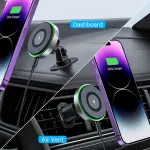 For MagSafe Cases - 15W Magnetic Wireless Car Charger Phone Holder Mount, Air Vent Dashboard Universal Car Wireless Charger Mount for iPhone 15/14/13/12 Series