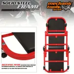 36-Inch Deluxe 2-in-1 Rolling Folding Car Creeper and Seat with Casters - Heavy-Duty 330 lbs Weight Capacity, Padded Cushion, Adjustable Headrest, and Smooth Gliding Wheels