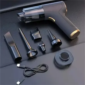 5000PA High Power Cordless Mini Handheld Vacuum Cleaner - Multifunctional Brushless Motor, Lightweight, Portable, and Easy to Use for Car