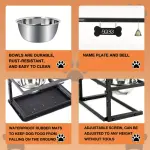 Two-Stainless-Steel-Bowl Elevated Dog Feeder