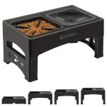 4-Height Adjustable Elevated Slow Feeder Bowls
