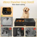4-Height Adjustable Elevated Slow Feeder Bowls